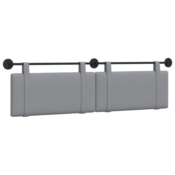 vidaXL Testata appesa Grigio chiaro 170 x 55 x 5 cm Tessuto