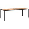 vidaXL Tavolo da Giardino Nero 250 x 100 x 75 cm polyrattan