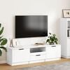 vidaXL Mobile TV Bianco 140x35x40 cm in Legno Massello
