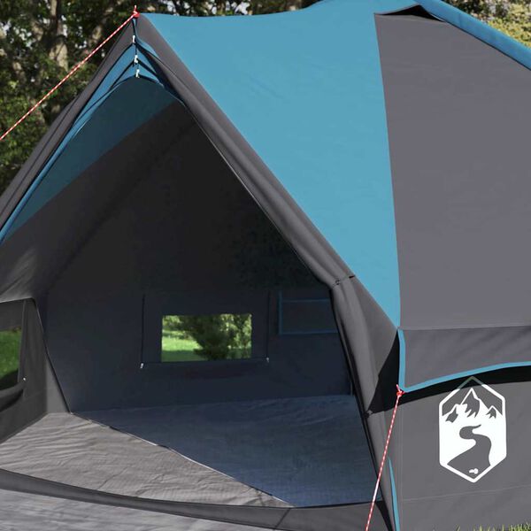 vidaXL Tenda Teepee con tetto Blu e Grigio 490 x 410 x 210 cm