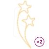 vidaXL Stringhe Luci a Forma di Stella 2pz Bianco Caldo 125,5x53x4,5cm