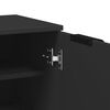 vidaXL Scarpiera Nera 59x35x100 cm in Legno Multistrato