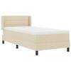 vidaXL Letto a molle con materasso Crema 200 x 100 cm Tessuto