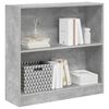 vidaXL Libreria Grigio Cemento 80x24x75 cm in Legno Multistrato