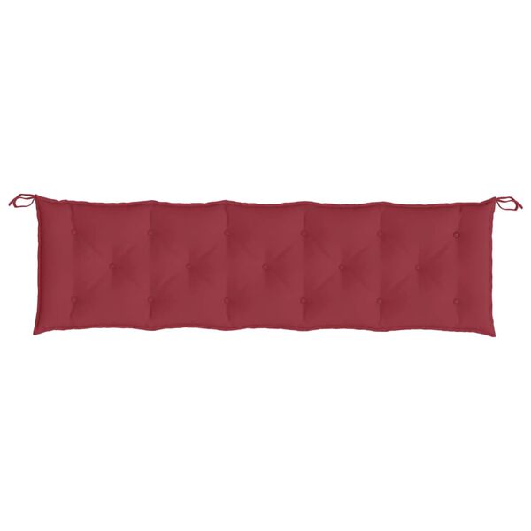 vidaXL Cuscino per Panca Rosso Vino 180x50x7 cm in Tessuto Oxford