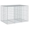 vidaXL Cesto Gabbione con Copertura 150x100x100 cm in Ferro Zincato
