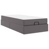 vidaXL Struttura letto con materasso con materasso 2 pcs Grigio PVC