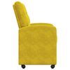 vidaXL Sedie da Pranzo con Ruote 2 pcs Giallo 58 x 67 x 97 cm Velluto