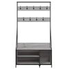 vidaXL Appendiabiti con Porta Scarpe Grigio Sonoma 100x41x184 cm