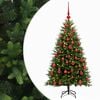 vidaXL Albero di Natale Artificiale con Palline 120 cm 150 LED