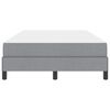 vidaXL Letto a molle con materasso Grigio chiaro 120 x 190 cm Tessuto