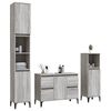 vidaXL Set Mobili da Bagno 3 pz Grigio Sonoma in Legno Multistrato