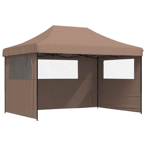 vidaXL Tenda Party Marrone 279 x 410 x 315 cm Tessuto Oxford