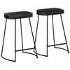 vidaXL Sgabelli da Bar 2 pz Neri 45x40x62 cm Legno Massello di Mango