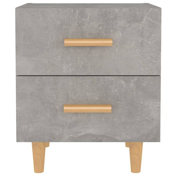 vidaXL Comodino Grigio Cemento 40x35x47,5 cm