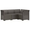 vidaXL Divano da Giardino 4 Posti Aspetto Rattan PP Grigio Chiaro