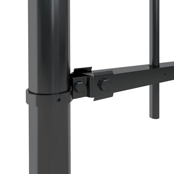 vidaXL Recinzione da Giardino Woerden con Punta a Lancia in Acciaio 181x80 cm Nero