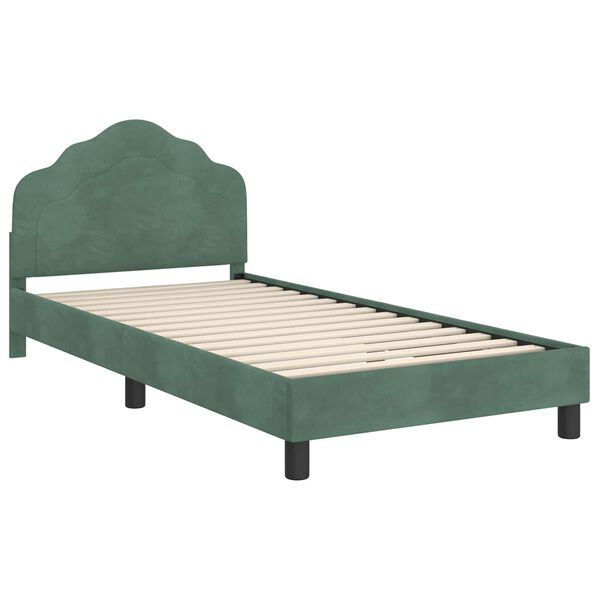 vidaXL Struttura letto bambini con testata Verde Mare 80 x 200 cm
