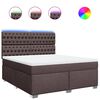 vidaXL Giroletto a Molle con Materasso Marrone Scuro 180x200cm Tessuto