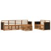 vidaXL Set di divani da esterno 7 pz Naturale Legno di Acacia Massello