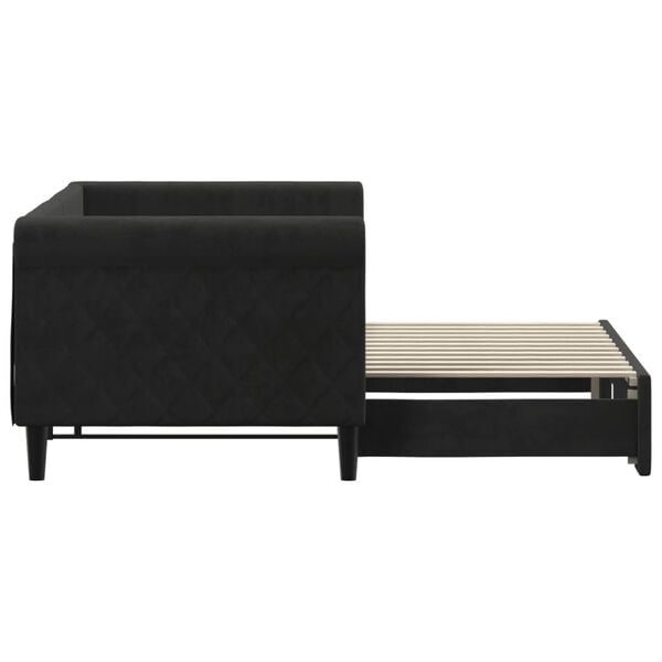 vidaXL Divano Letto con Letto Estraibile Nero 80x200 cm in Velluto