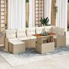 vidaXL Set Divano da Giardino con cuscino 8 pcs beige e panna