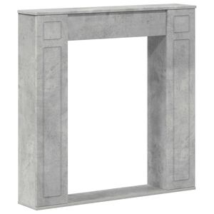 vidaXL Cornice per camino Grigio Cemento 100 x 20 x 100 cm