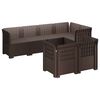vidaXL Divano da Giardino 7 Posti Aspetto Rattan PP Marrone
