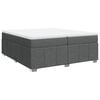 vidaXL Giroletto a Molle con Materasso Grigio Scuro 200x200 cm Tessuto