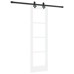 vidaXL Porta scorrevole ORKDAL 61 x 198,5 cm Bianco e Nero