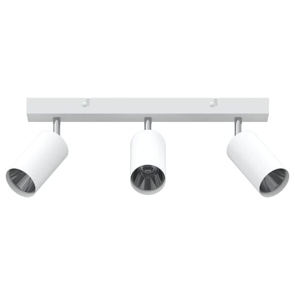 vidaXL Faretto da soffitto Bianco 38 x 5.5 x 16.5 cm Acciaio