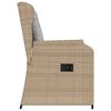 vidaXL Sedie Reclinabili da Giardino 2pz con Cuscini Beige Polyrattan