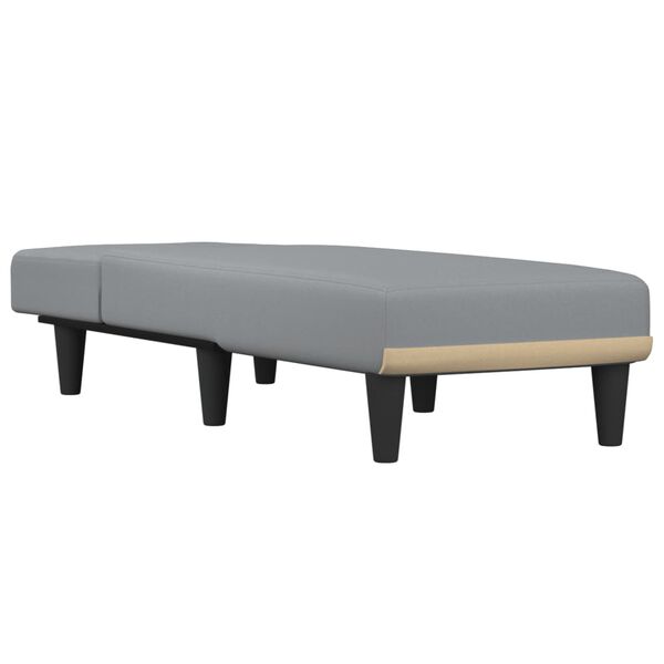 vidaXL Chaise Longue in Tessuto Grigio Chiaro