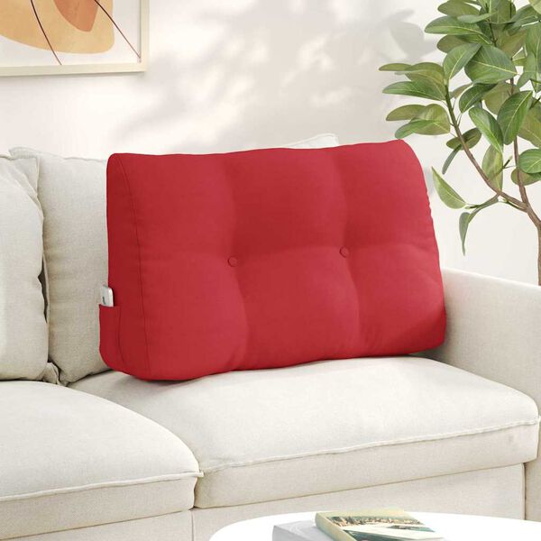 vidaXL Cuscino per Schiena Rosso 80 x 24 x 50 cm Tessuto