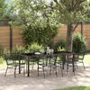 vidaXL Set da Pranzo per Giardino 7 pcs Nero polyrattan