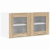 vidaXL Armadio pensile Rovere Sonoma e Bianco 80 x 31 x 40 cm