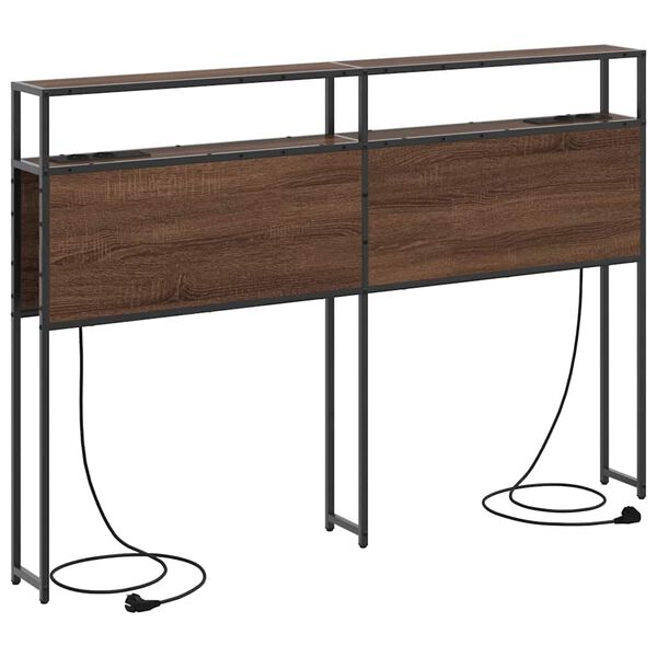 vidaXL Testata contenitore Rovere marrone 160 cm Legno multistrato