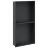 vidaXL Nicchia per Doccia Nero Opaco 32x62x9cm in Acciaio Inox
