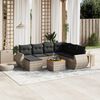vidaXL Set Divano da Giardino 8 pz con Cuscini Grigio in Polyrattan