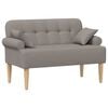 vidaXL Loveseat con bottoni imbottiti Tortora 120 x 65 x 79 cm Tessuto
