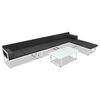 vidaXL Set Divani da Giardino 5 pz in Textilene e Alluminio Nero