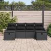 vidaXL Set di divani con cuscino 6 pcs polyrattan