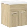 vidaXL Set Mobili da Bagno 2 pz Rovere Sonoma in Legno Multistrato