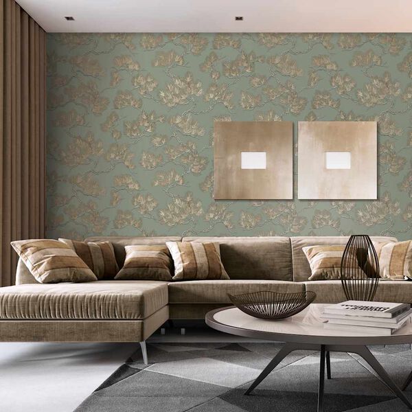 DUTCH WALLCOVERINGS Carta da Parati Motivo a Pino Verde