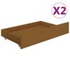 vidaXL Giroletto senza Materasso Marrone Ambra Legno Massello 200x200