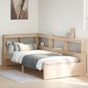 vidaXL Giroletto con Libreria senza Materasso 75x190 cm in Legno Pino