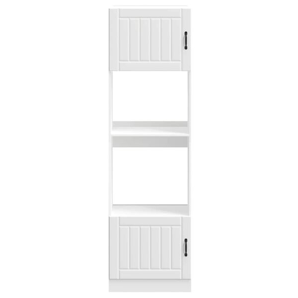 vidaXL Armadi Forno 2 pz Lucca Bianchi in Legno Multistrato