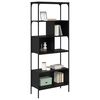 vidaXL Libreria Rovere Nero 76 x 33 x 188,5 cm Legno multistrato