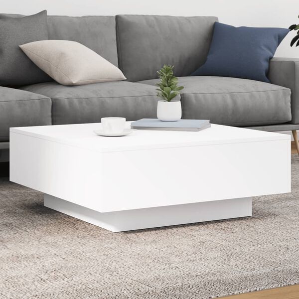 vidaXL Tavolino da Salotto Bianco 80x80x31 cm in Legno Multistrato