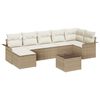 vidaXL Set Divano da Giardino 8 pz Beige polyrattan